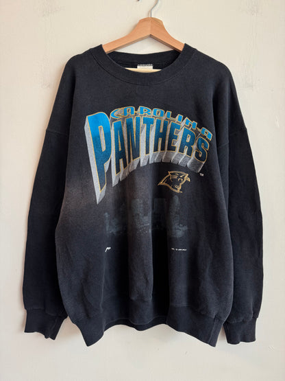 1994 Carolina Panthers Nutmeg Faded Black & Gold Crewneck (XL)