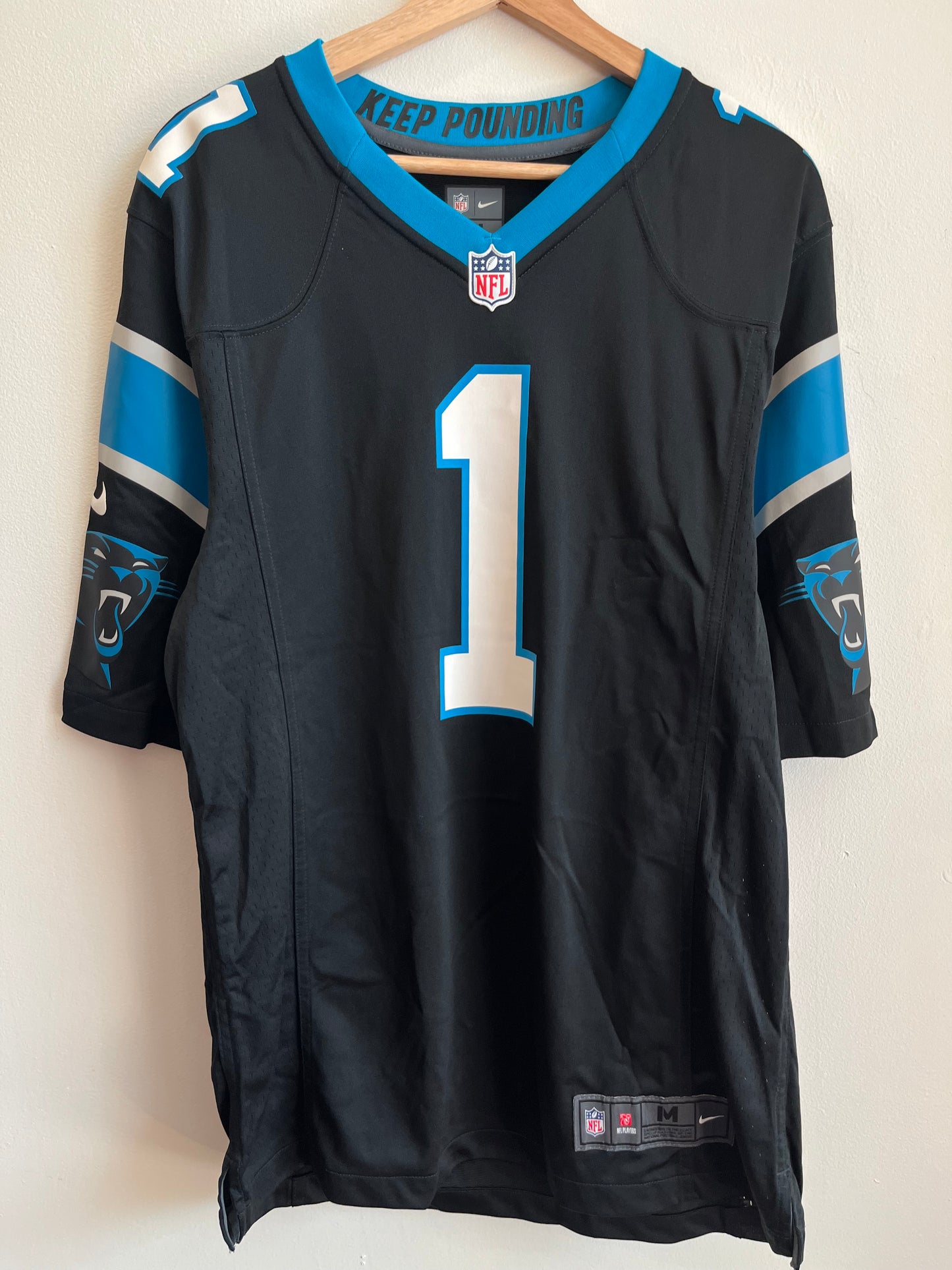 2010s Carolina Panthers Cam Newton Nike Home Jersey (M)
