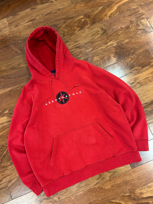00s Aeropostale Red Tribal Hoodie (XL)