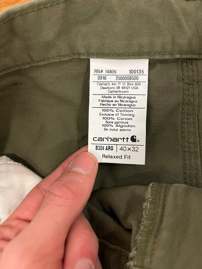 2016 Carhartt Olive Carpenters Pants (40 x 32)