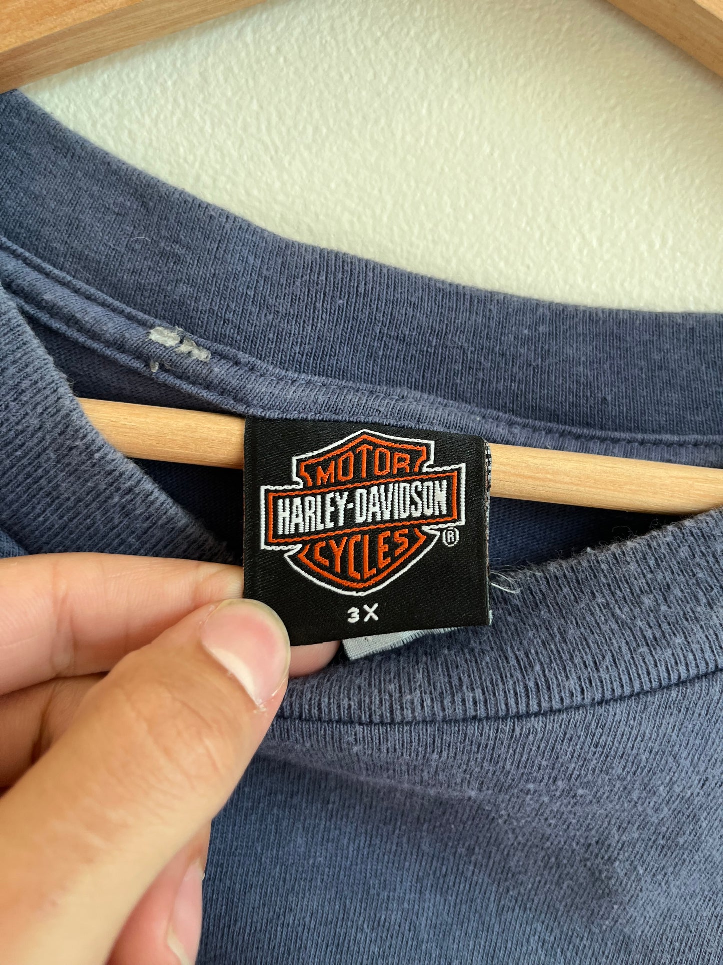 00s Harley Davidson Sills Blue Flames Tee (XXXL)
