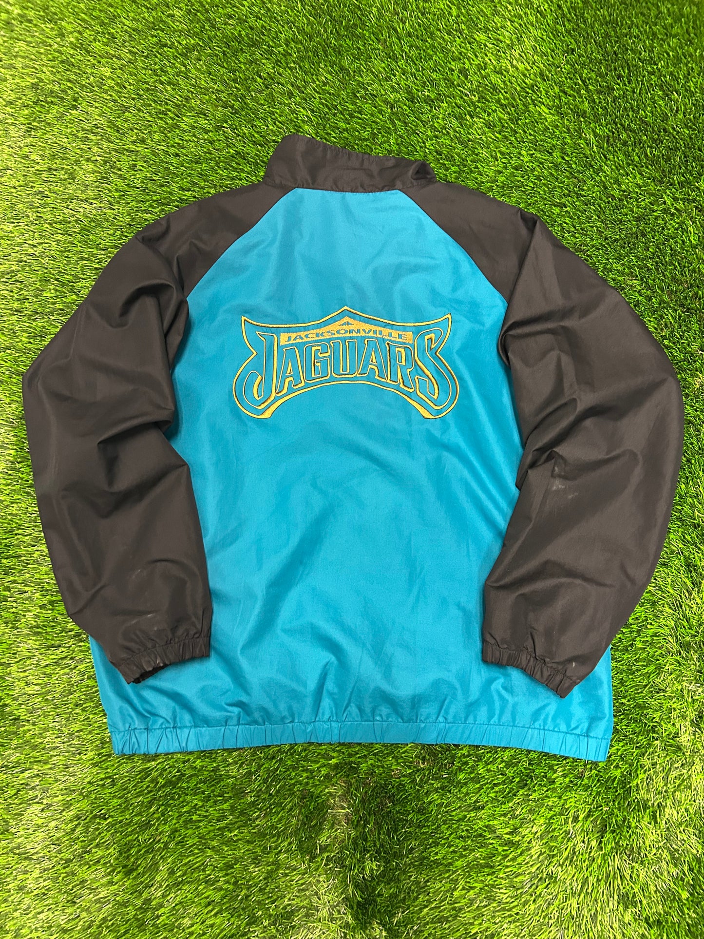 00s Jacksonville Jaguars Embroidered NFL Logo Windbreaker (L)