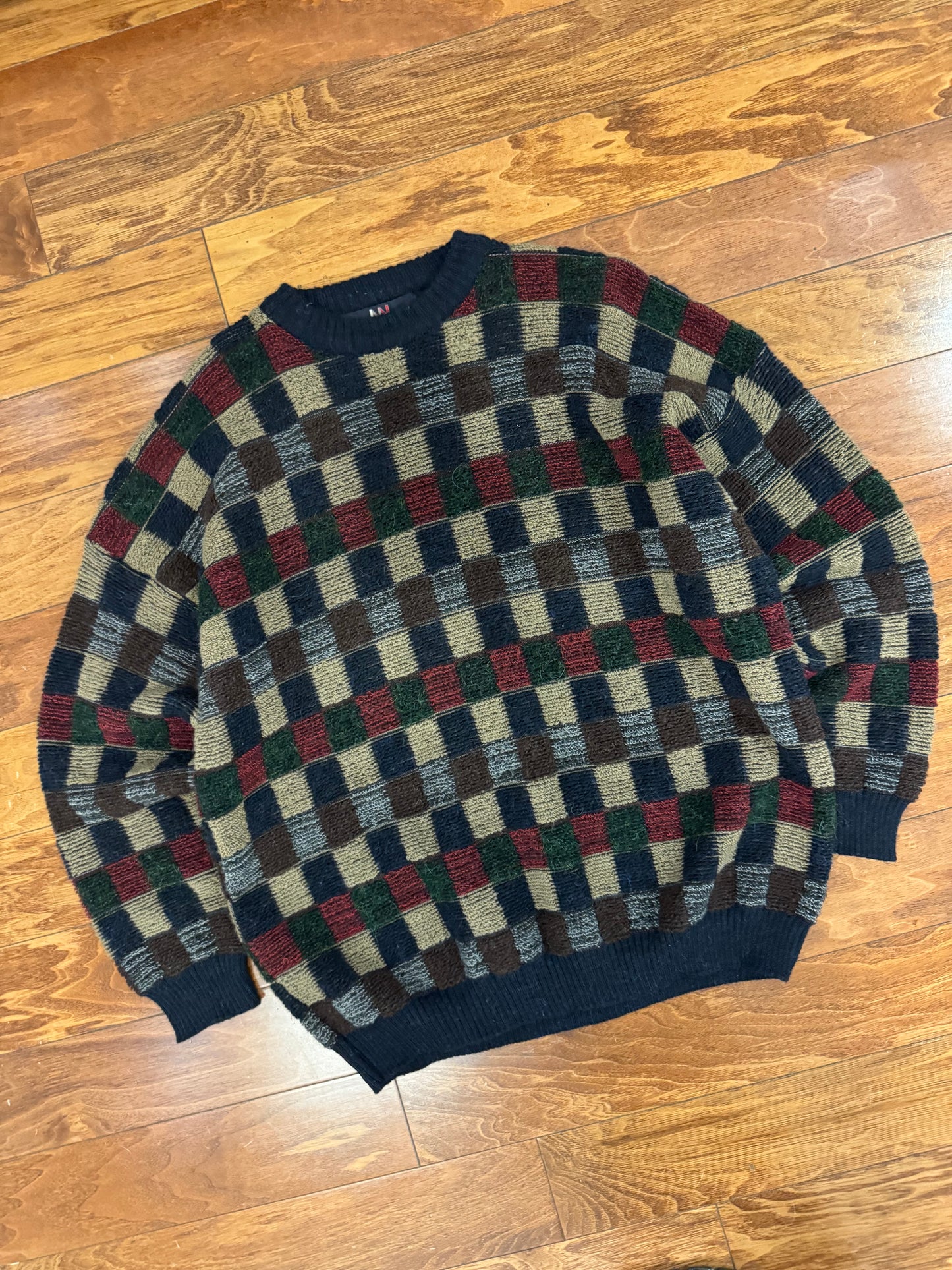 90s North Winds Square Design Sweater (XL)