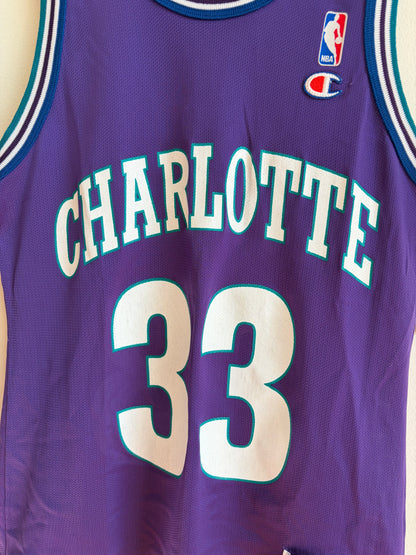 1990s Charlotte Hornets Alanzo Mourning Purple Champion Jersey (S)