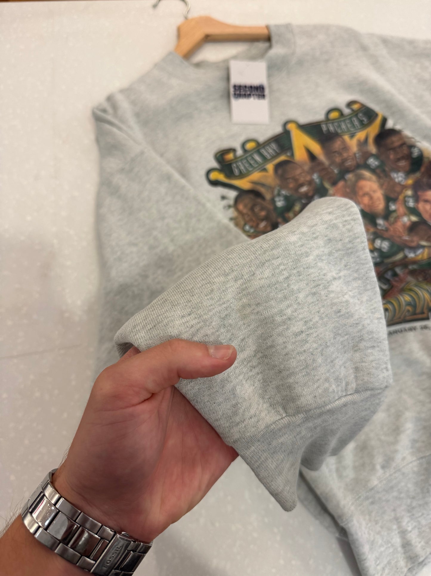 1997 Green Bay Packers Caricature Graphic Crewneck (XL)