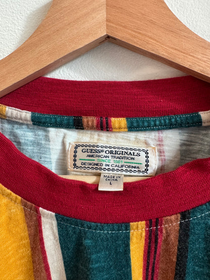 00s Guess Essential Striped Long-Sleeve Shirt (L)