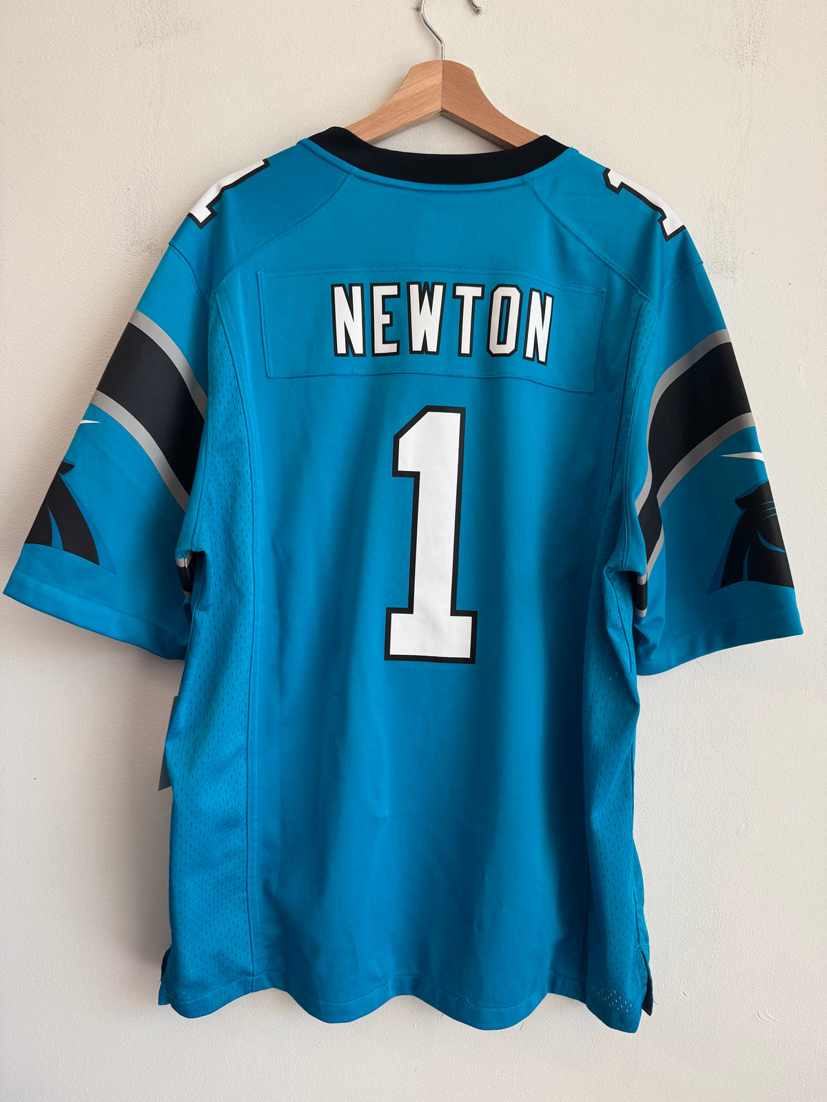 2016 Carolina Panthers Cam Newton Electric Blue Jersey (L)