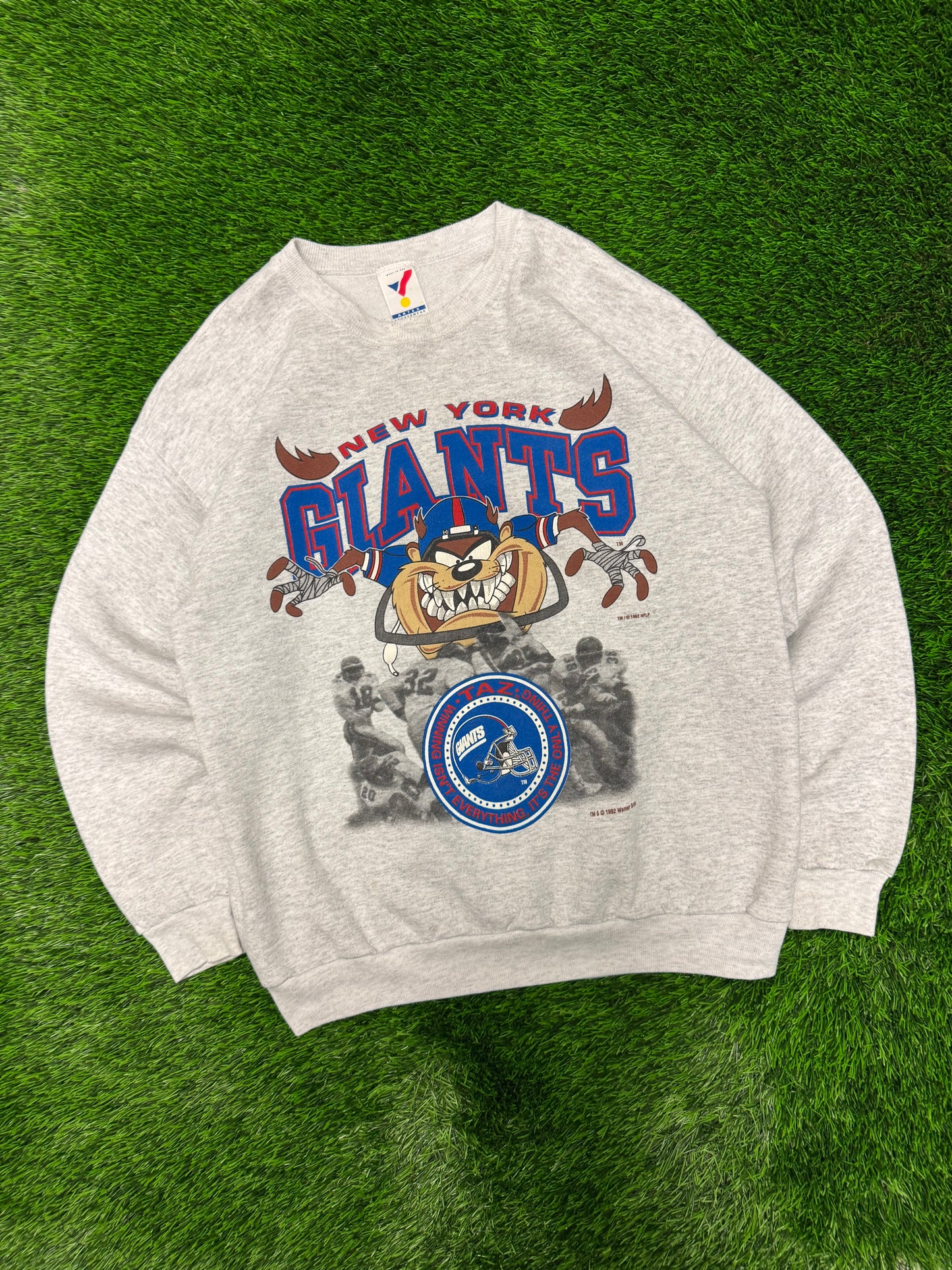 1992 NY Giants Taz Cartoon Crewneck (XL)