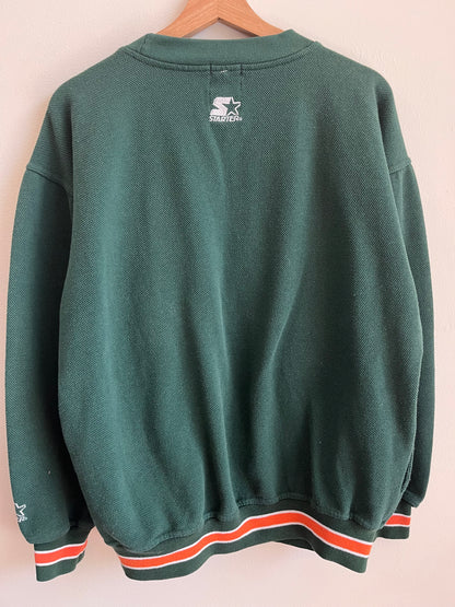 1990s Miami Hurricanes Starter Spell Out Crewneck (L)