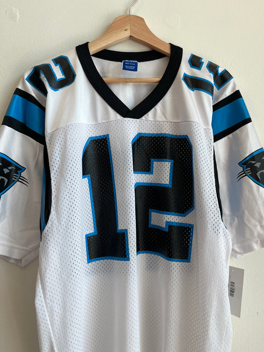 90s Carolina Panthers Kerry Collins Away Number 12 Champion Jersey (M)