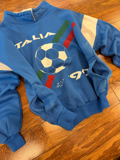 1990 Italia World Cup Soccer FIFA Italy Boxy Crewneck (XL)