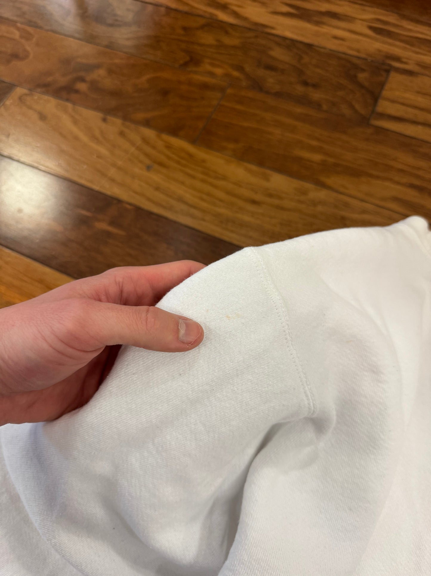 90s Nike White Essential Swoosh Crewneck (M)