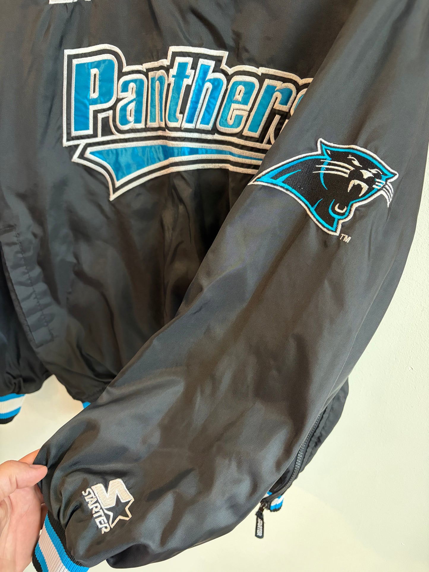 90s Carolina Panthers Starter Rare Embroidered Windbreaker (M)