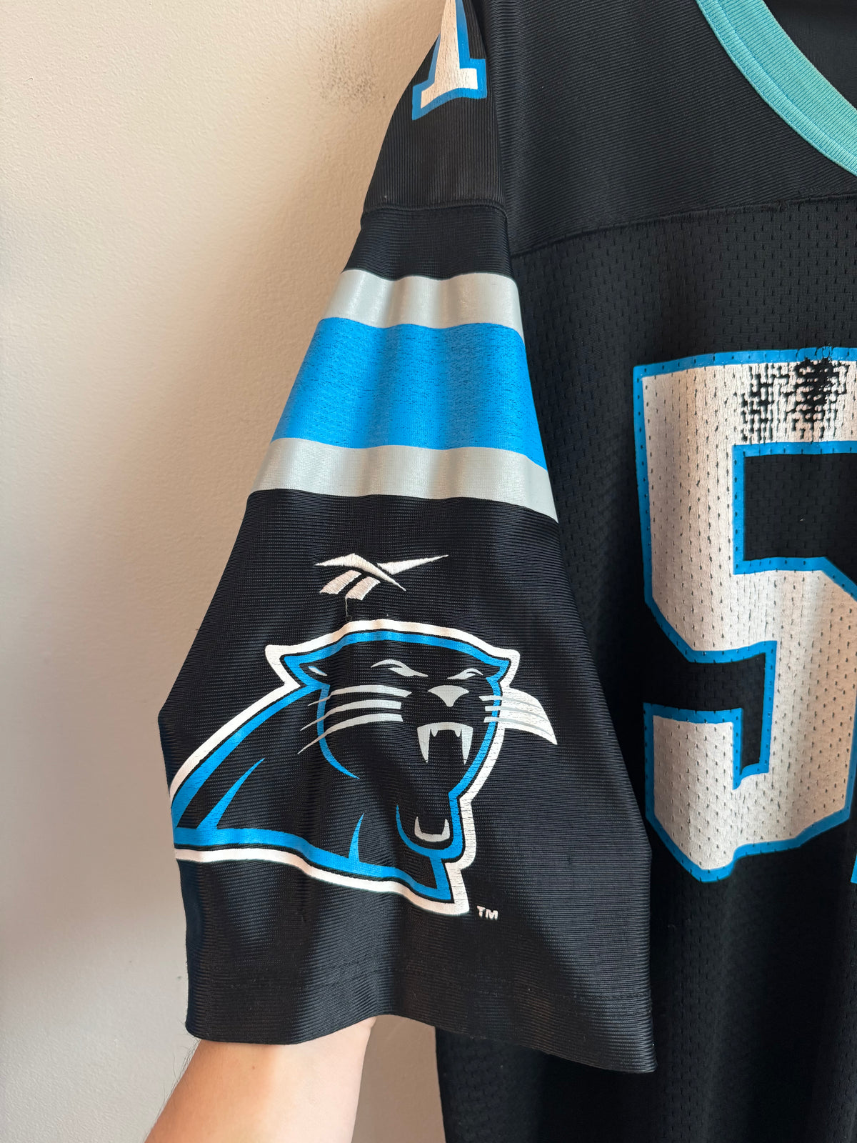 90s Carolina Panthers Sam Mills Faded Reebok Jersey (XL)