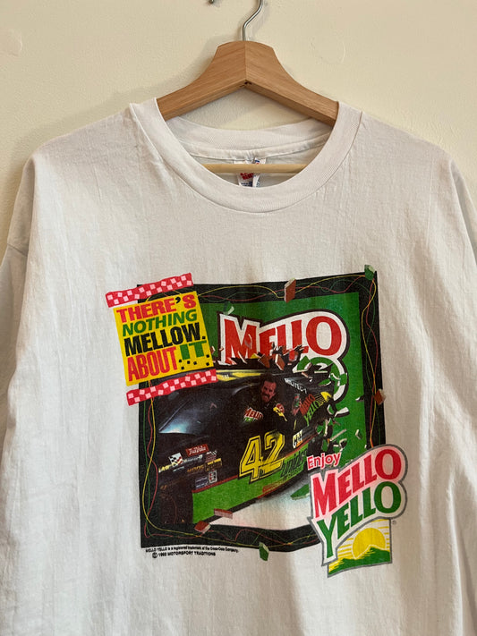 1993 Mellow Yellow Racing Nascar Cropped Tee (XL)