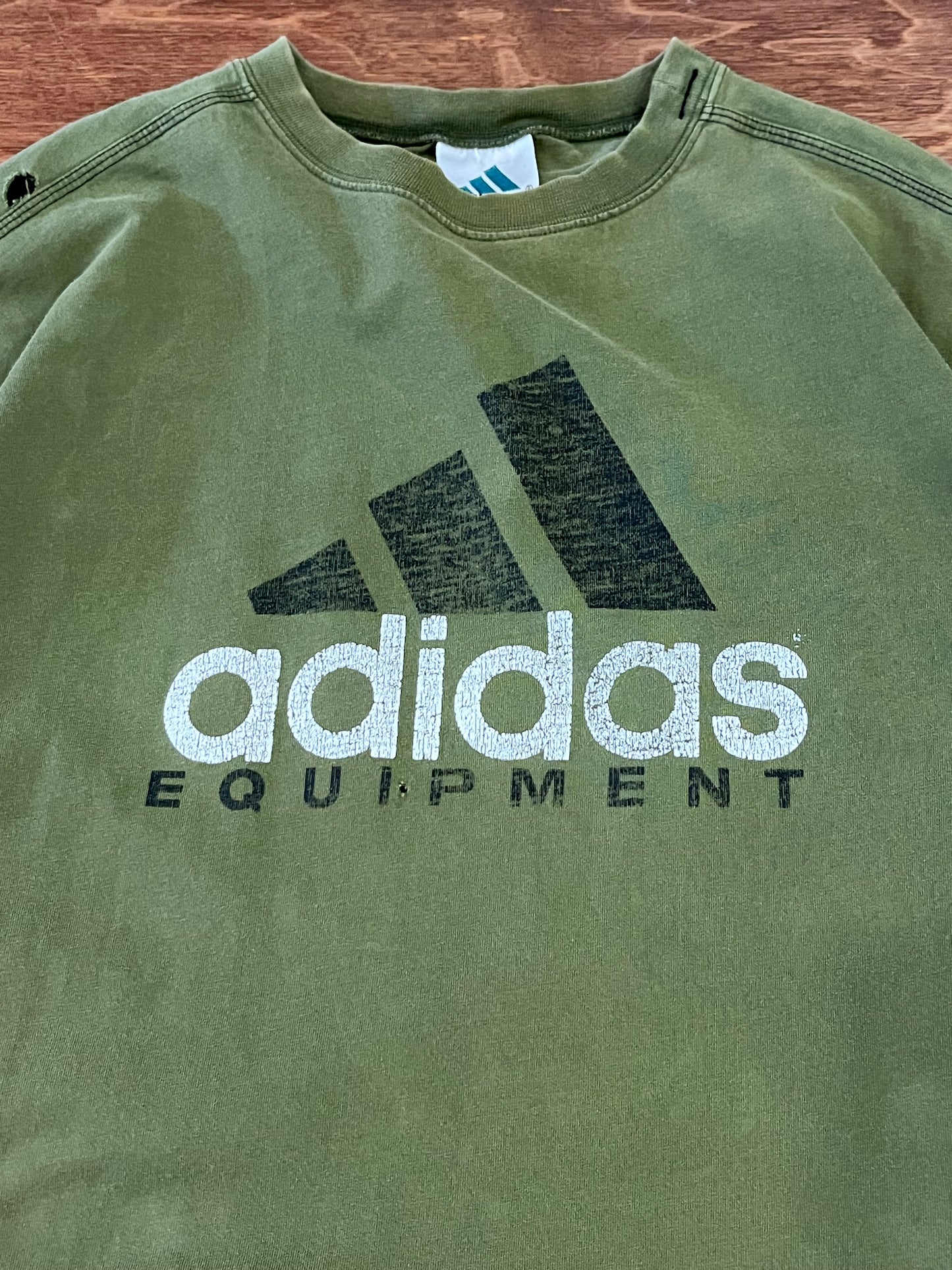 90s Adidas Equipment Olive Tee (M)