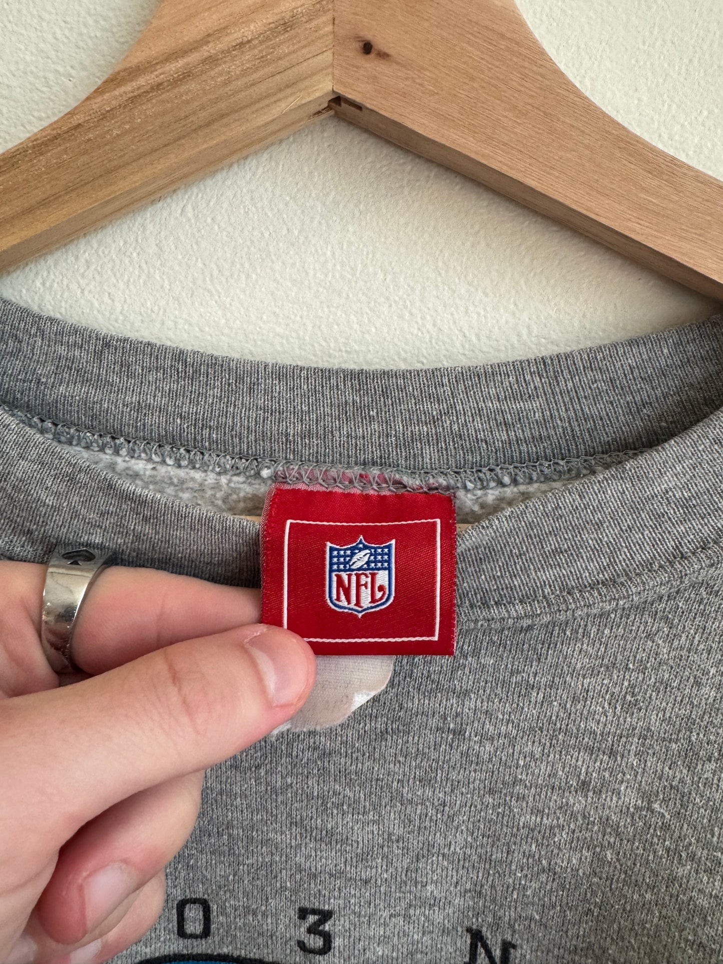 2003 Carolina Panthers NFC Champions Grey Crewneck (XXL)
