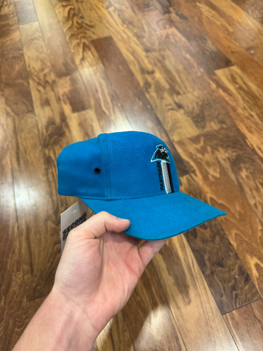 90s Carolina Panthers Stripe Logo Athletic Blue Hat (OS)