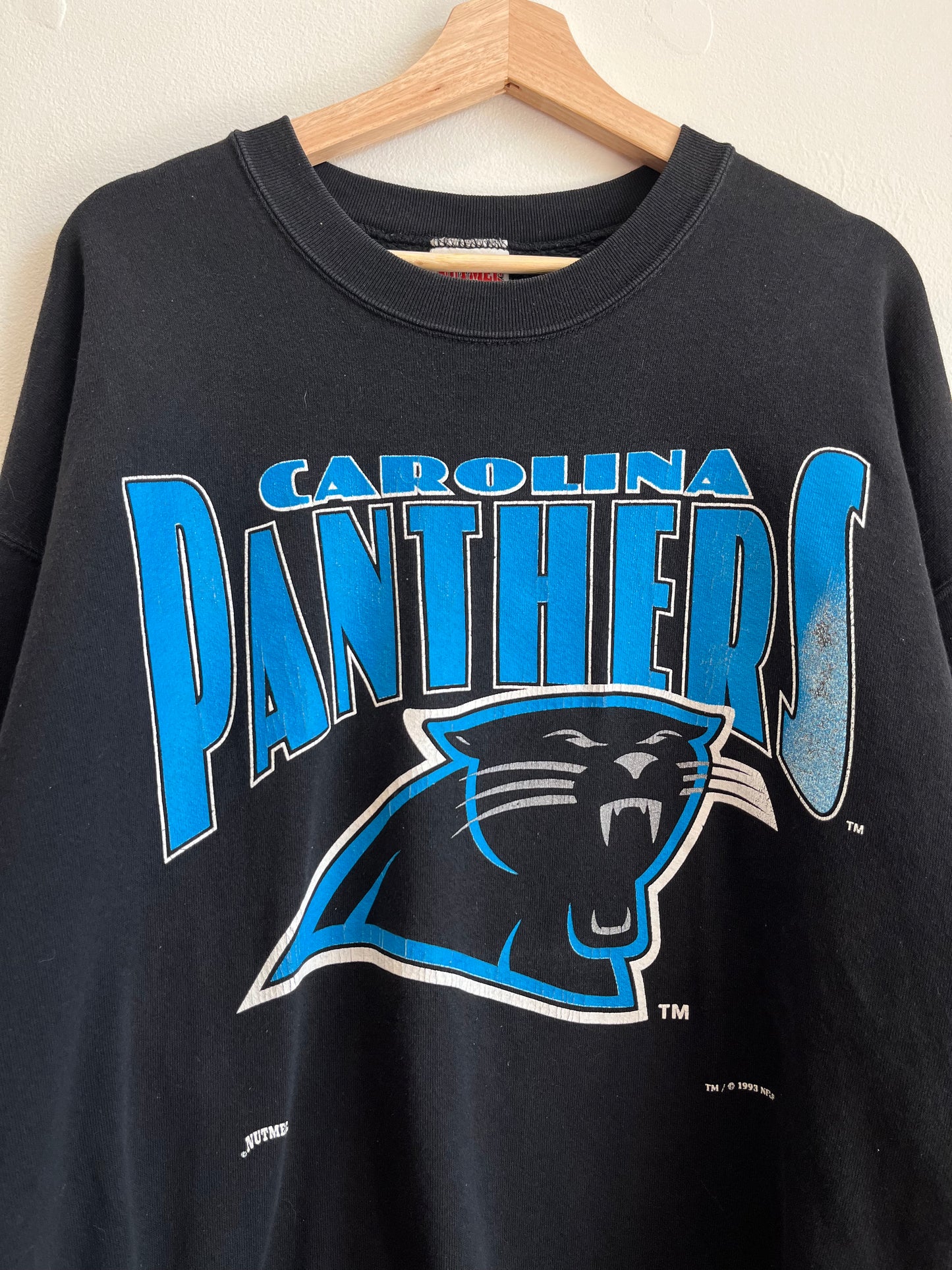 1993 Carolina Panthers Big Cat Nutmeg Crewneck (XL)