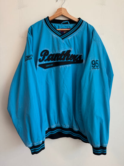 00s Carolina Panthers Faded Blue Tail Swoop Windbreaker (XL)