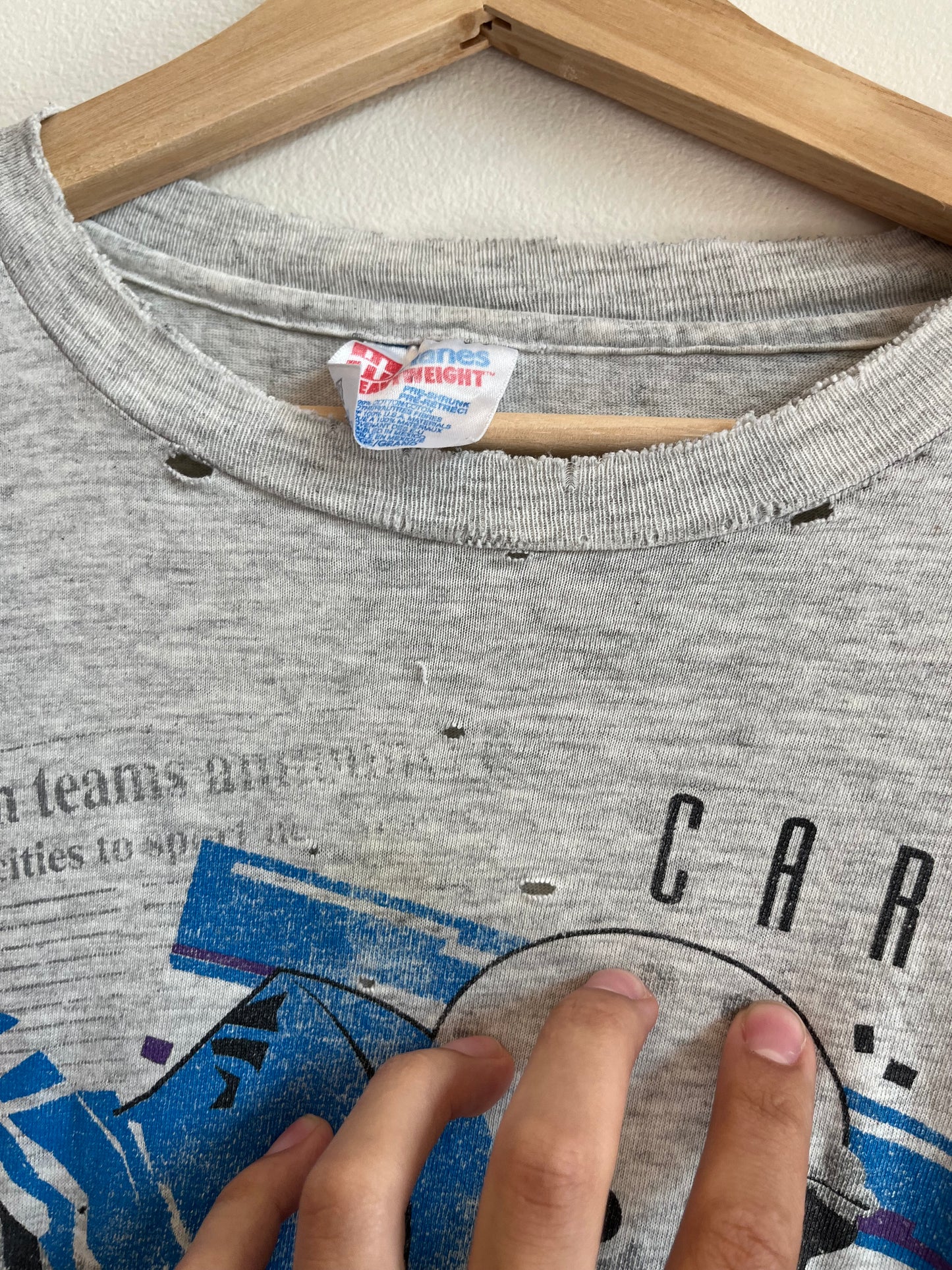 90s Carolina Panthers Thrashed Team Expansion Tee (L)
