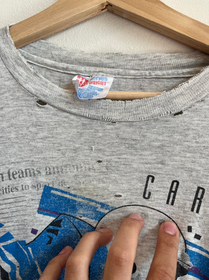 90s Carolina Panthers Thrashed Team Expansion Tee (L)