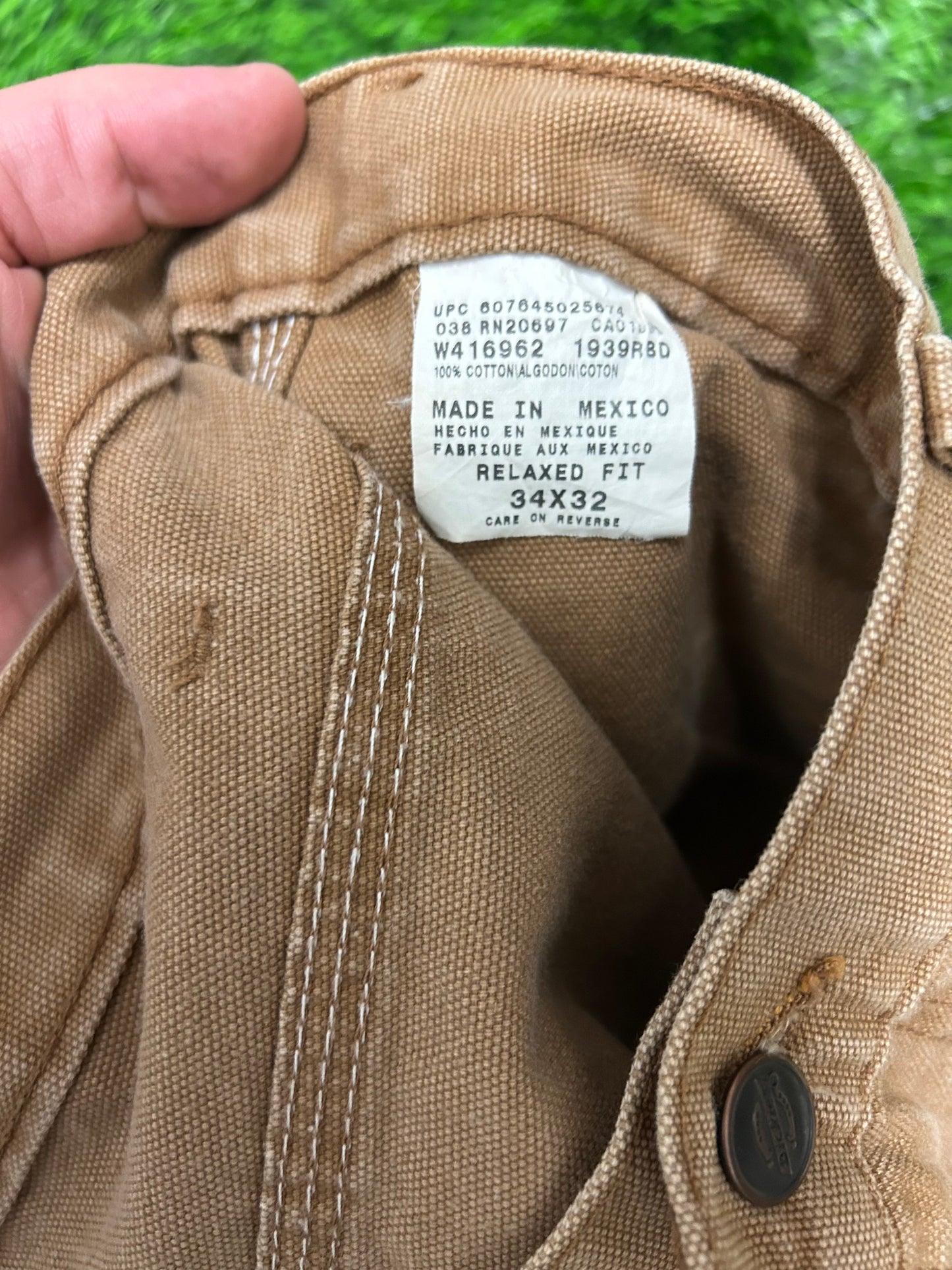 00s Dickies Red Tab Tan Workwear Carpenter Pants (34 x 32)