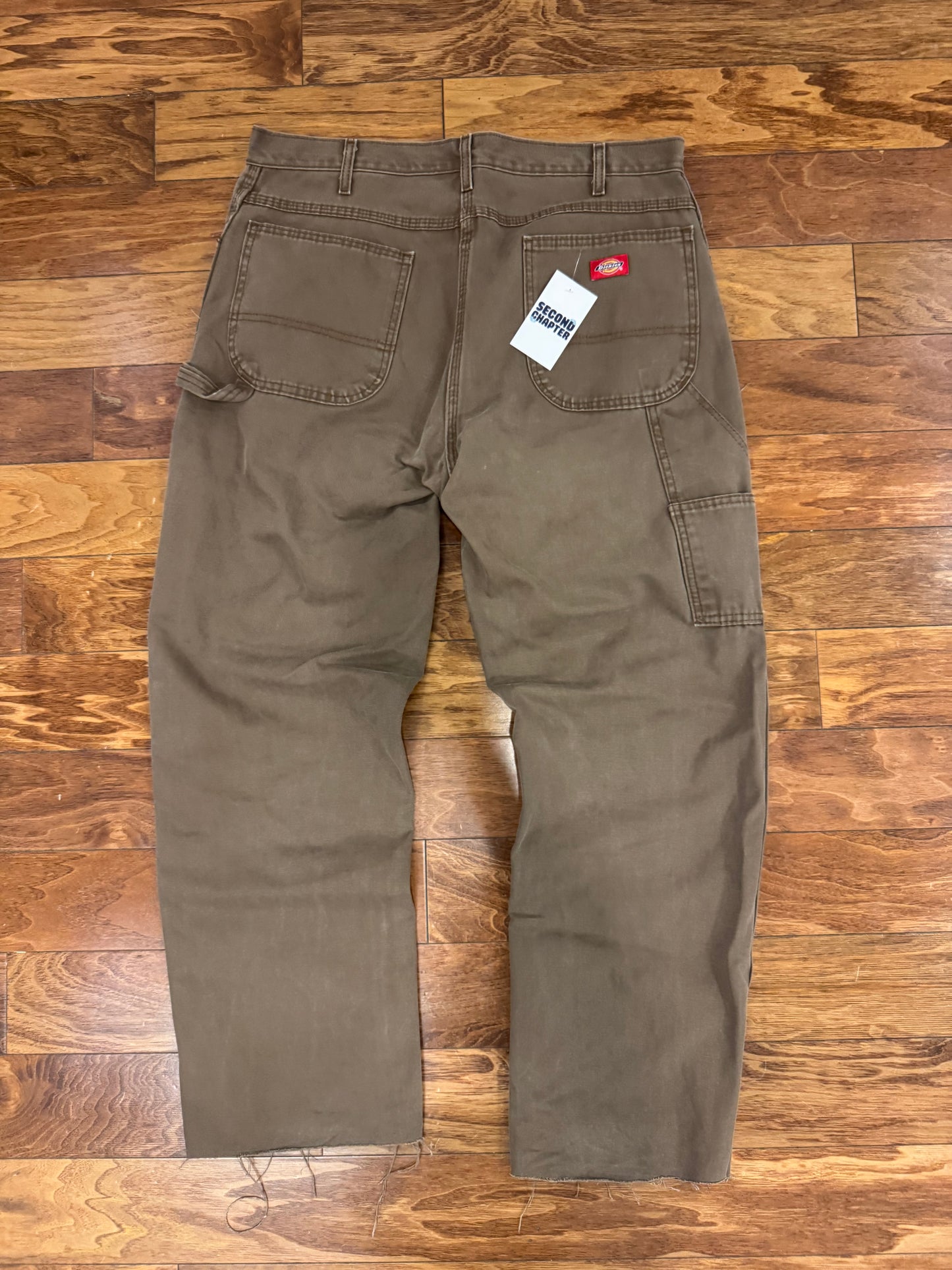 00s Dickies Red Tab Mocha Distressed Carpenter Pants (36 x 32)