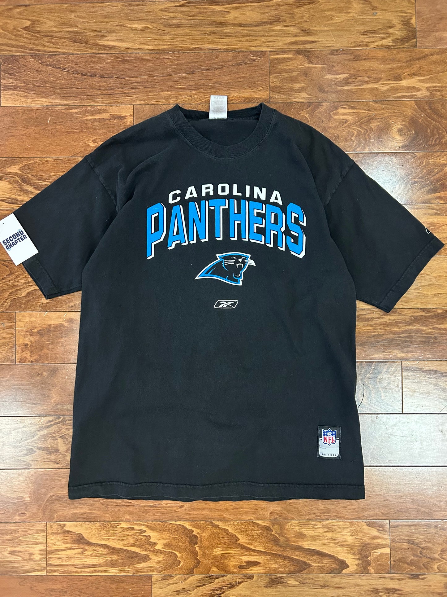 00s Carolina Panthers Reebok NFL Spell Out Tee (L)