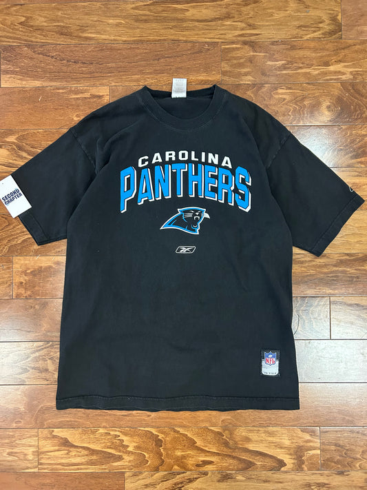 00s Carolina Panthers Reebok NFL Spell Out Tee (L)