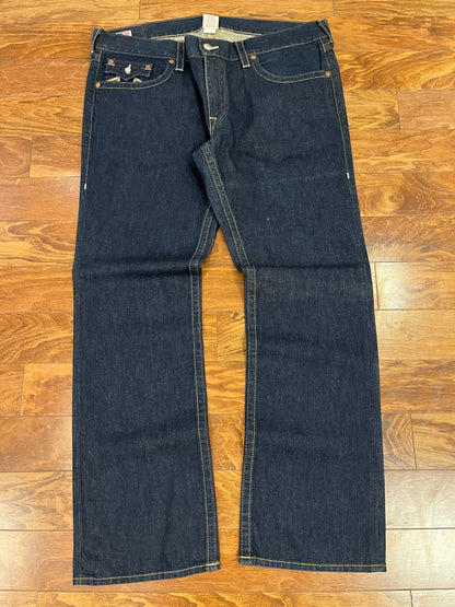 00s True Relgion Ricky Brown Logo Jeans (44x36)