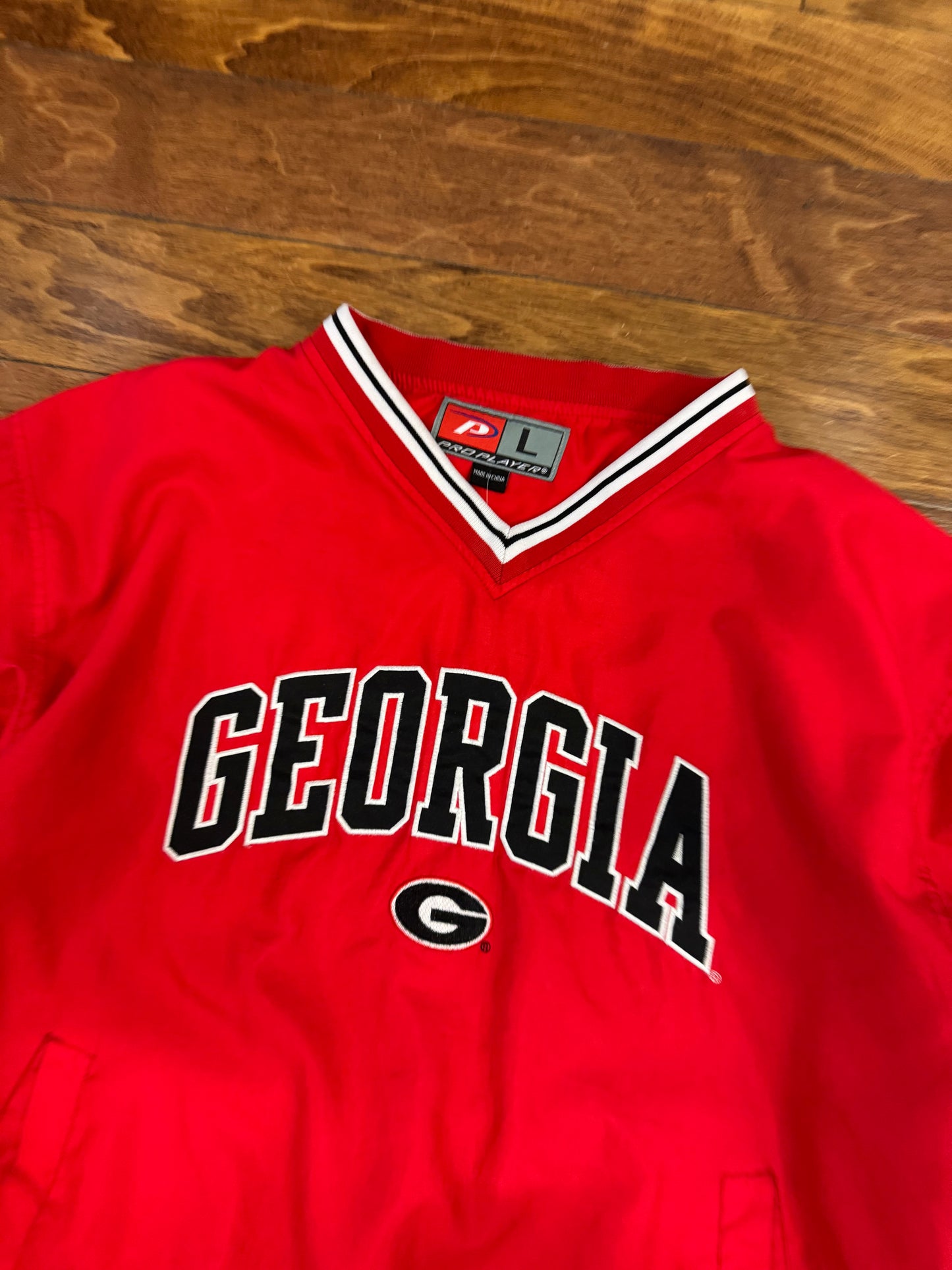 00s Georgia Bulldogs Embroidered Pro Player Windbreaker (XL)