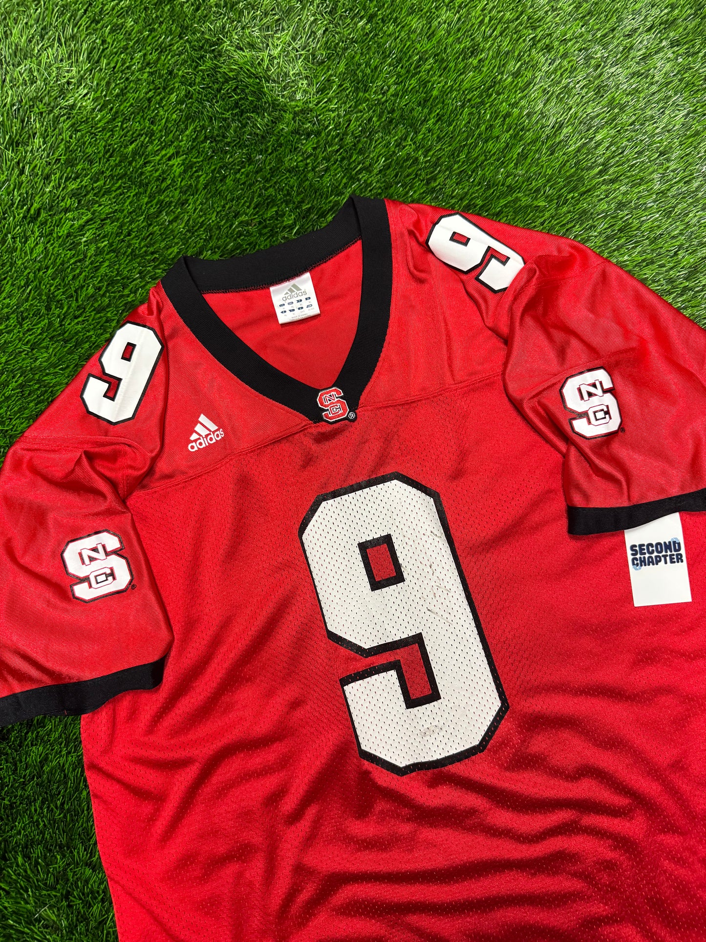 00s NC State University (NCSU) Vintage Adidas #9 Football Jersey (XL)