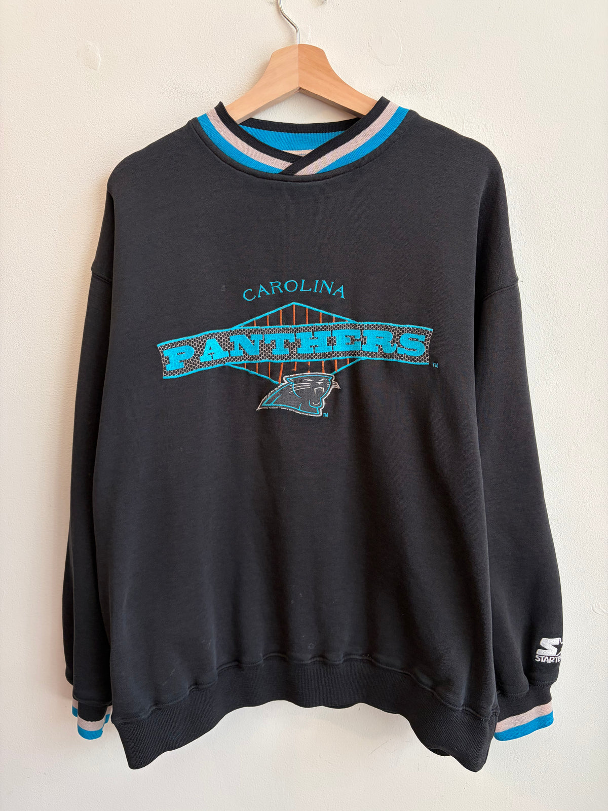 90s Carolina Panthers Starter Embroidered Crewneck (L)