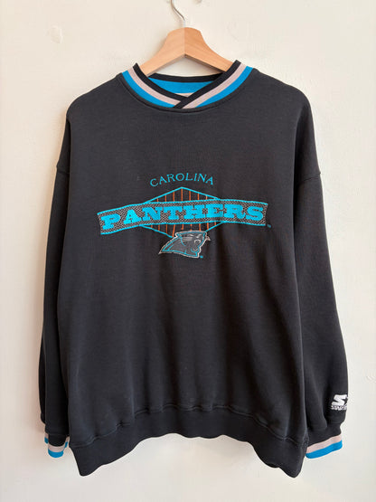 90s Carolina Panthers Starter Embroidered Crewneck (L)