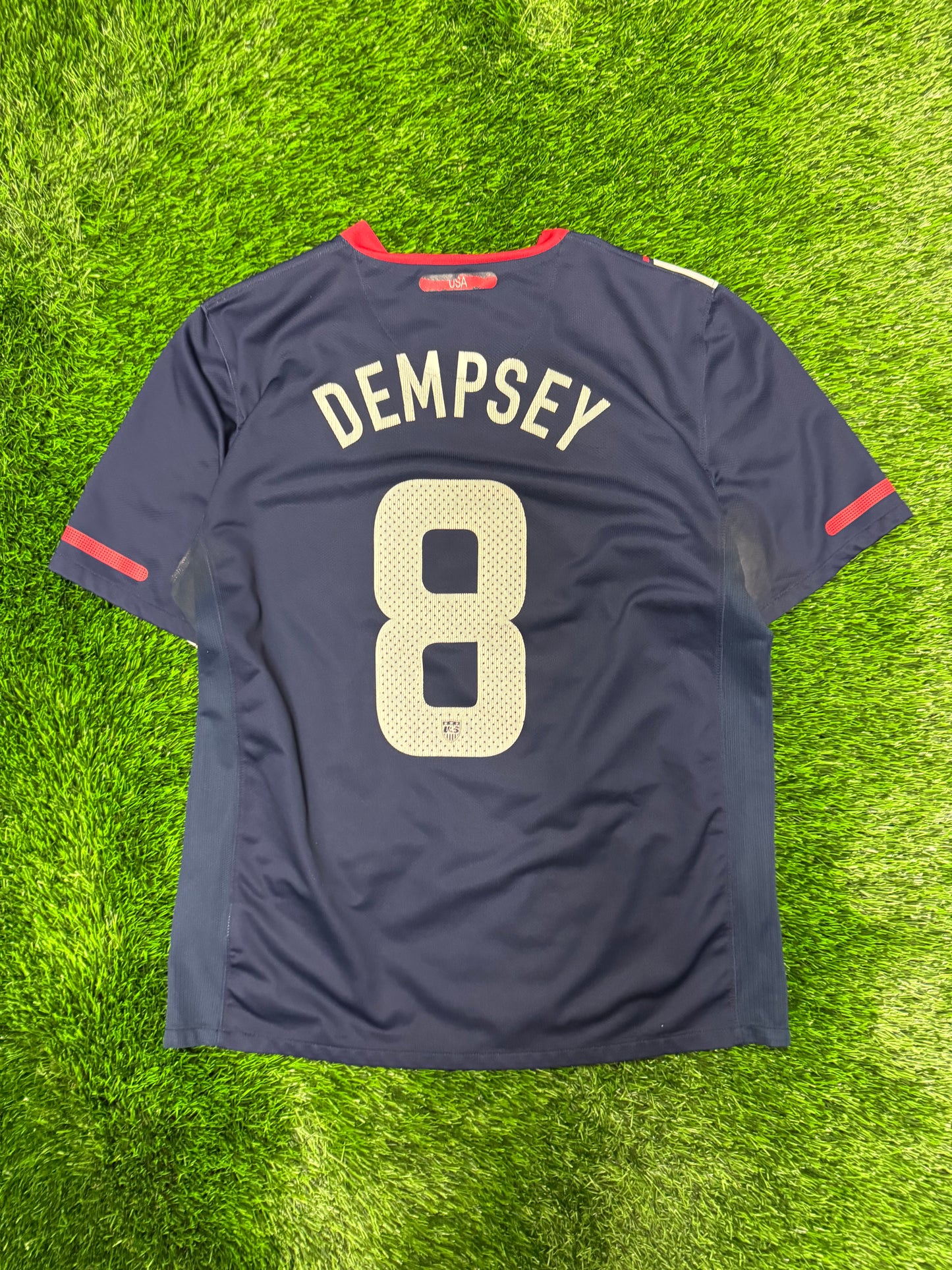 2010 USA Clint Dempsey #8 Vintage Nike World Cup Kit Jersey (L)