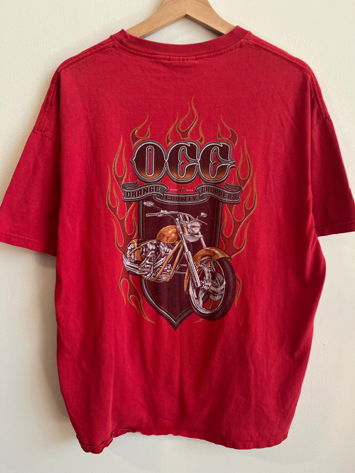00s Orange County Choppers Red Flames Tee (XL)