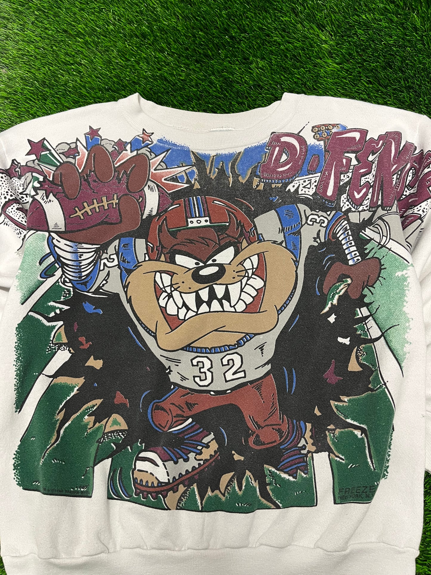 1994 Taz Defense Football AOP Crewneck (XL)