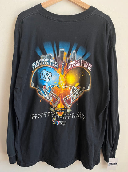 2004 Boston College v UNC Black Long Sleeve Shirt (XL)