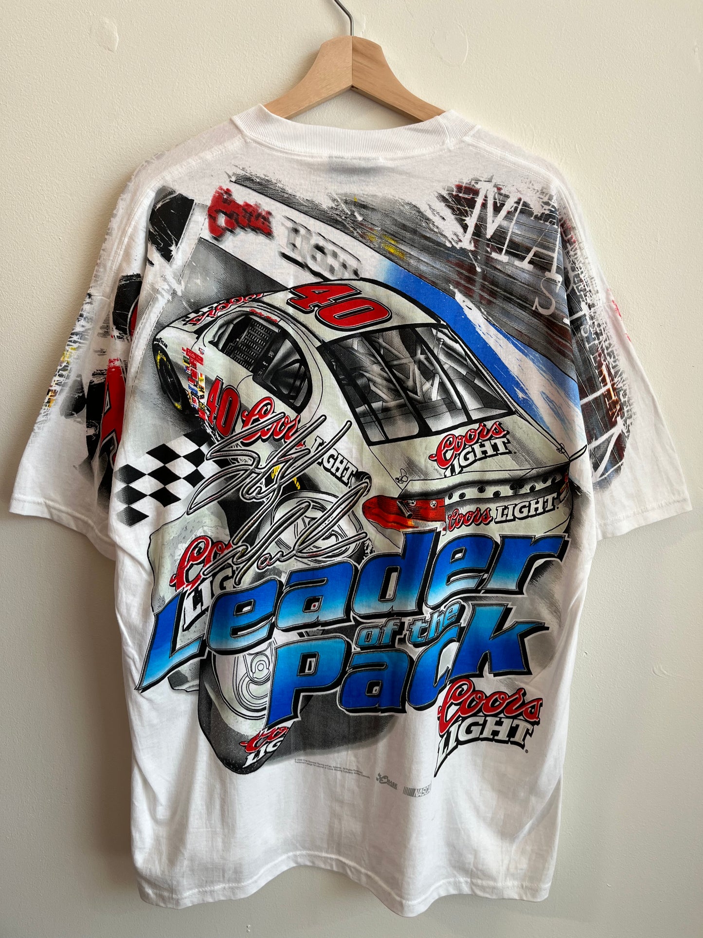 00s Sterling Marlin Coors Silver Bullet Nascar AOP Tee (L)