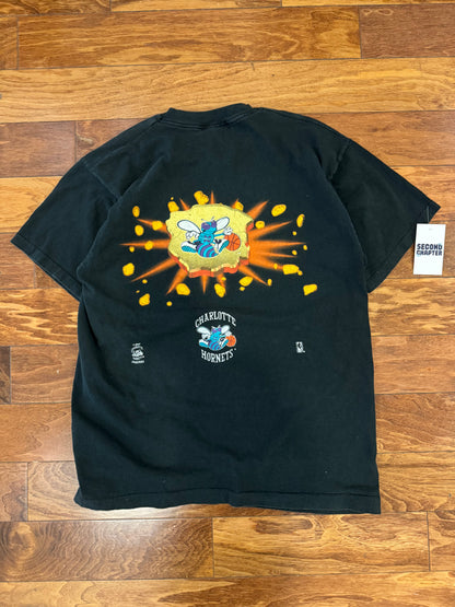 90s Charlotte Hornets Lightning Vintage NBA Tee (L)