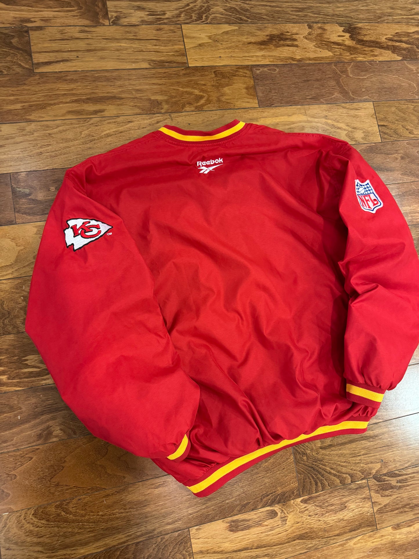 90s Kansas City Chiefs Reebok Embroidered Vintage Windbreaker (L)