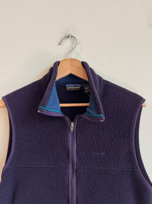 90s Patagonia Synchilla Essential Purple Sweater Vest (S)