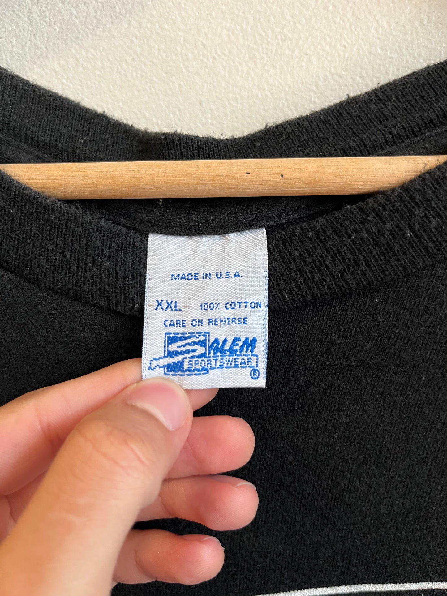 1995 Carolina Panthers Black Salem AOP Tee (XXL)