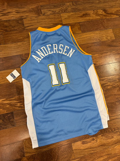 00s Chris Andersen "Birdman" Denver Nuggets Jersey (L)
