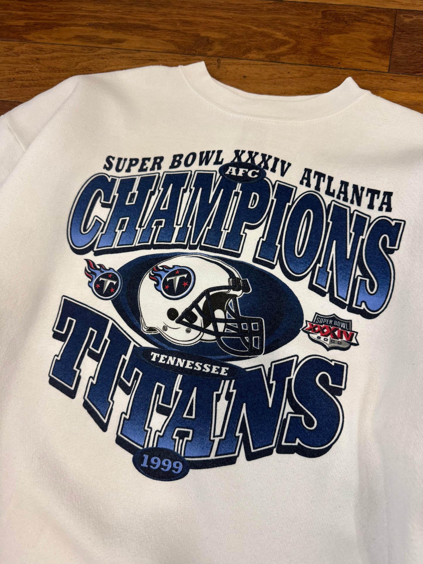 1999 Tennessee Titans Super Bowl Champions Vintage Crewneck (XL)