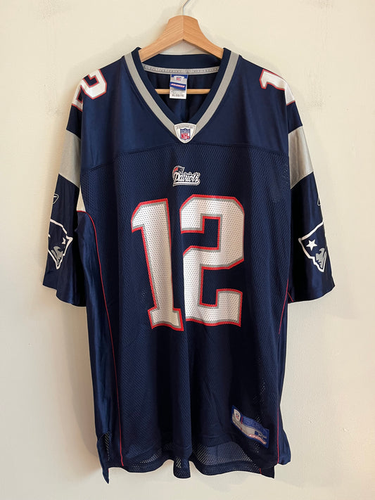 00s New England Patriots Tom Brady Reebok Jersey (XL)