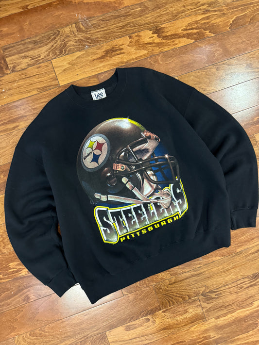 1998 Pittsburgh Steelers Helmet Graphic Crewneck (XXL)