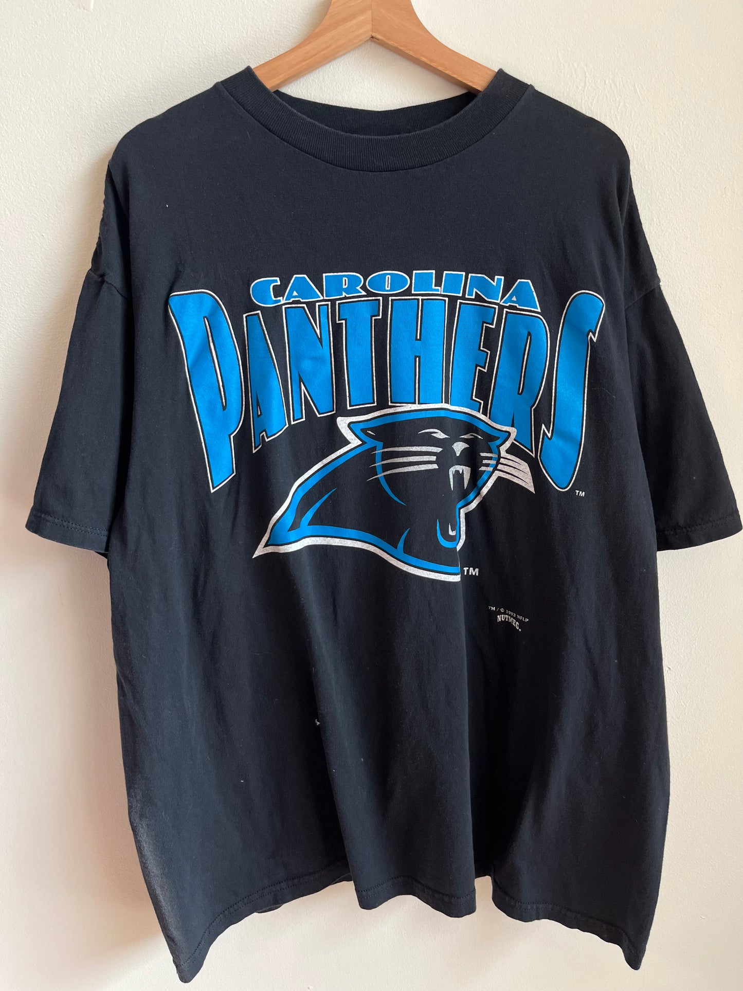1993 Carolina Panthers Spell Out Nutmeg Tee (XL)