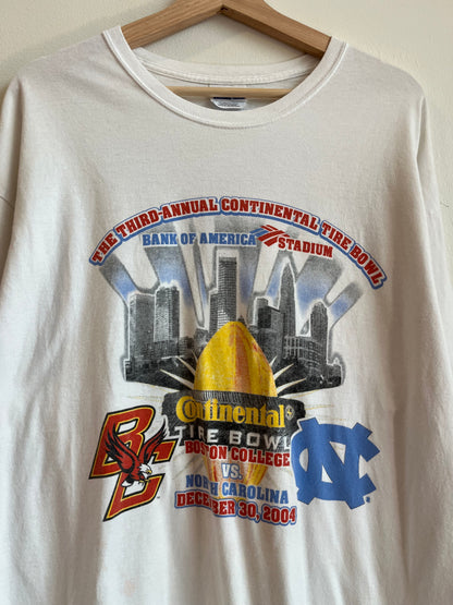 2004 Boston College v UNC tar Heels Tire Bowl Long-Sleeve (XL)